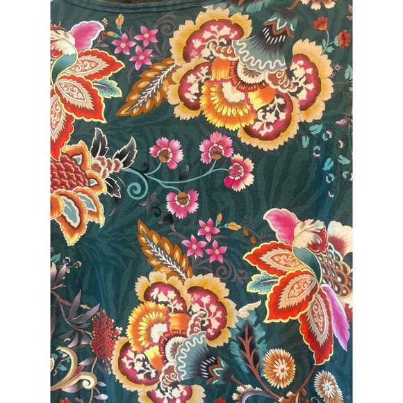 Johnny Was Floral Print Long Sleeve Top S Green Multicolor Boho Style Lightweigh - Picture 7 of 7